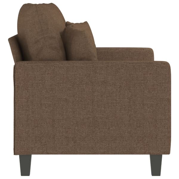 2-sitssoffa brun 120 cm tyg