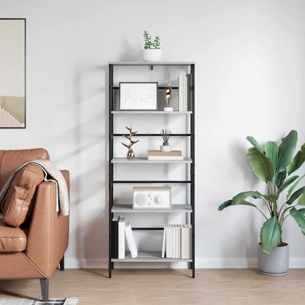 Hyllsystem Grå Sonoma 60 x 29,5 x 149 cm Konstruerat trä
