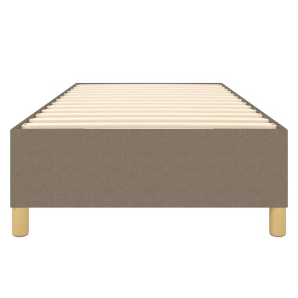 Boxspring-sängram taupe 100x200 cm tyg
