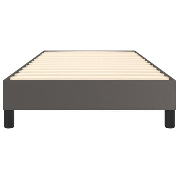 Boxspring-sängram grå 80x200 cm konstläder