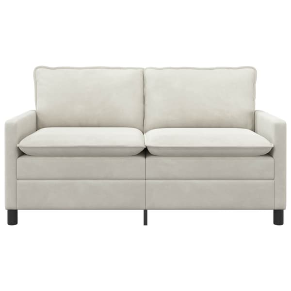 Soffa Gräddvit 156 x 81 x 87,5 cm Sammet