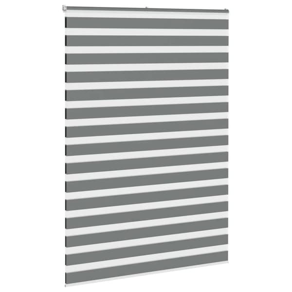 Rullgardin zebra mörkgrå 165x230 cm tyg bredd 160,9cm polyester