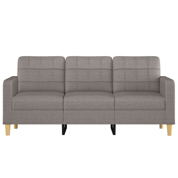 3-sitssoffa taupe 180 cm tyg