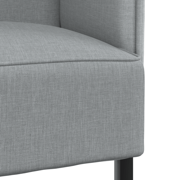 Hög Ryggsoffa 101cm Ljusgrå tyg