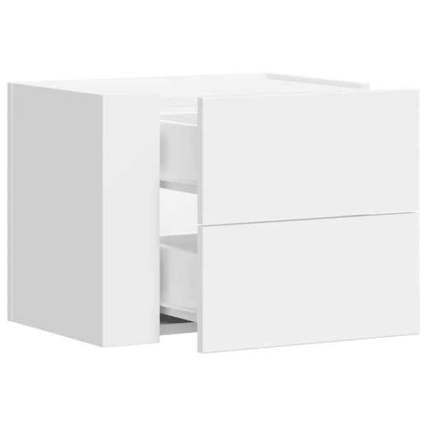 Väggmonterat sängbord vit 45x30x35 cm