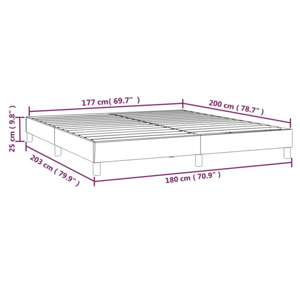 Boxspring-sängram cappuccino 180x200 cm konstläder