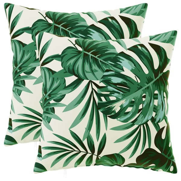 Kuddöverdrag 2 st HEERLEN Bladmönster 35 x 35 cm Polyester