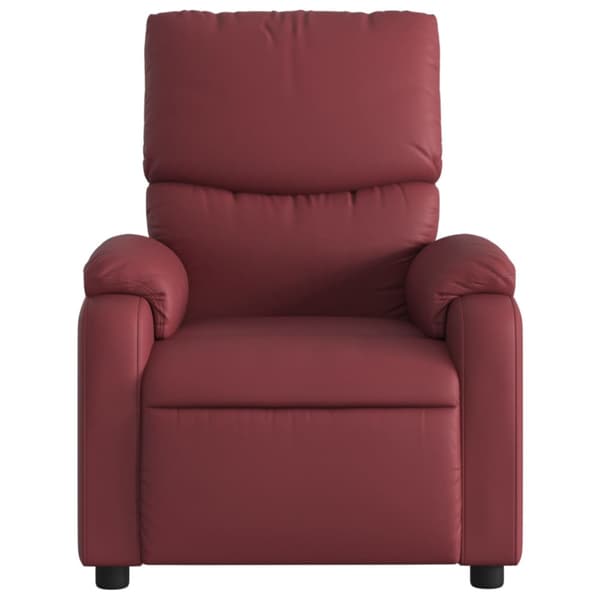 Massagefåtölj vinröd konstläder