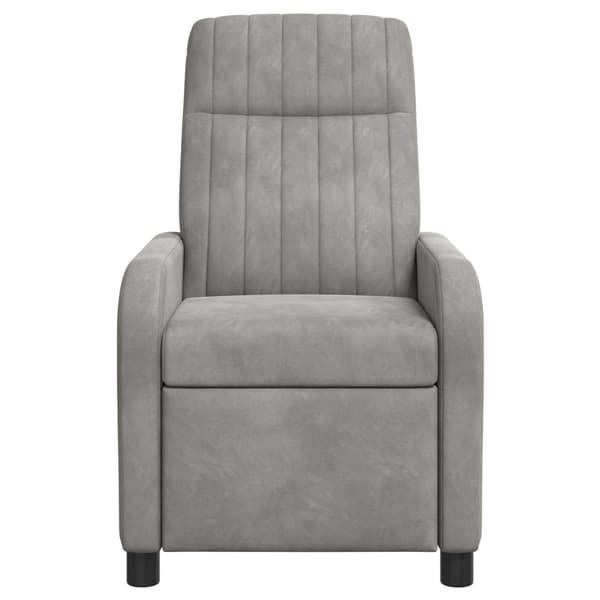 Recliner Ljusgrå Sammet (V)