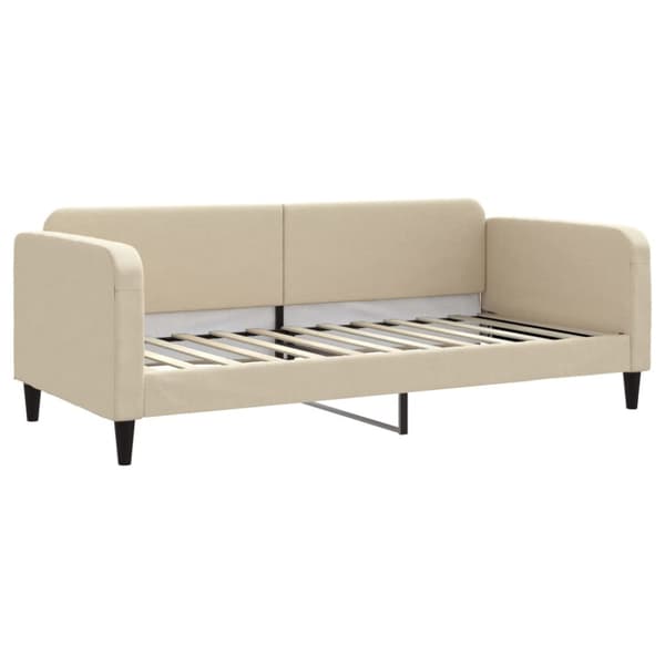 Dagbädd utdragbar gräddvit 90x200 cm tyg