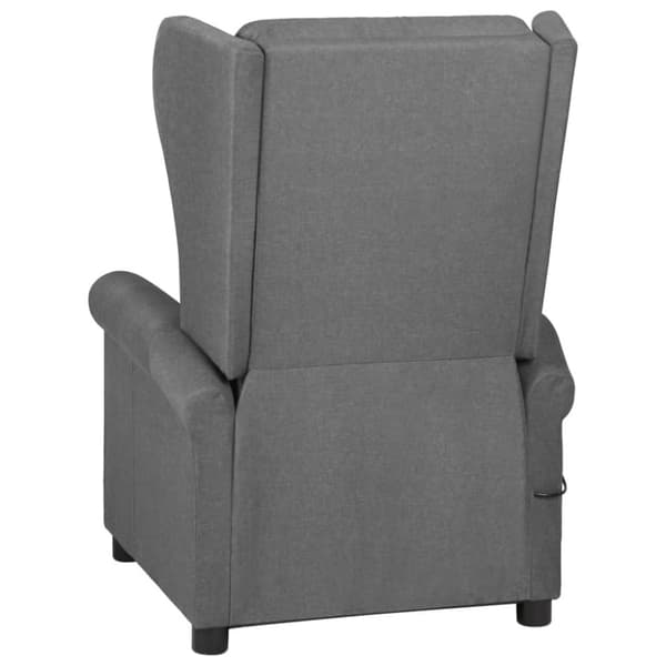 Reclinerfåtölj ljusgrå tyg