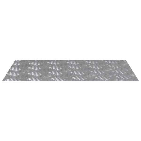 Trappsteg Rektangulär 4 pcs Silver 60 x 40 cm Aluminium