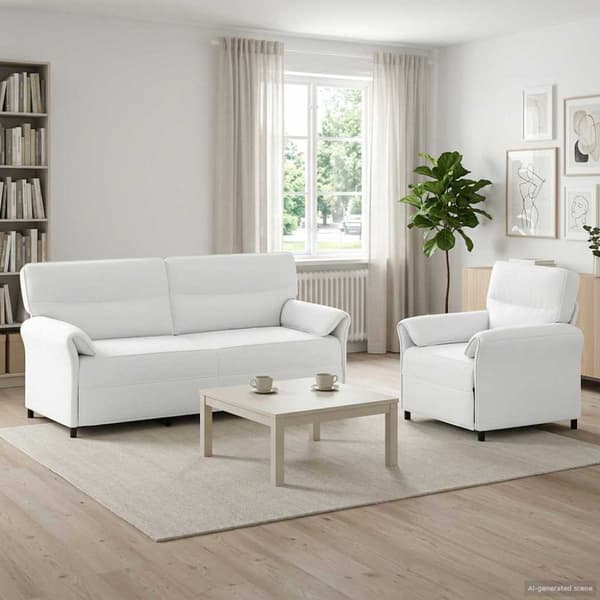 Soffset 2 st Vit Tyg