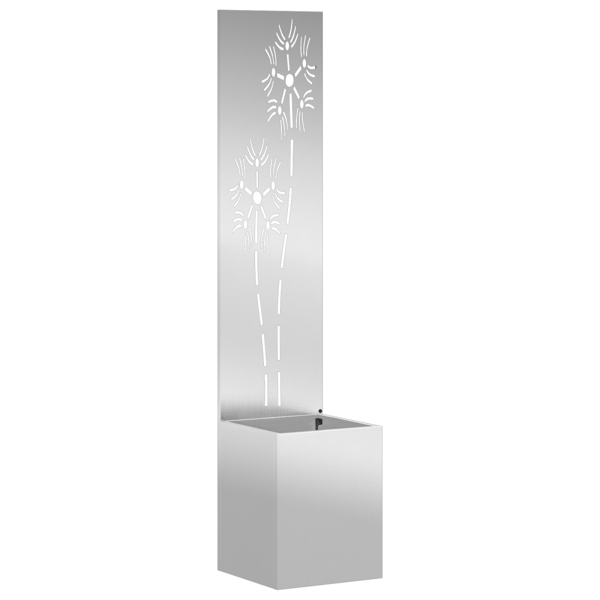 Trädgårds integritetsskärm Silver 32 x 150 cm Galvaniserat stål