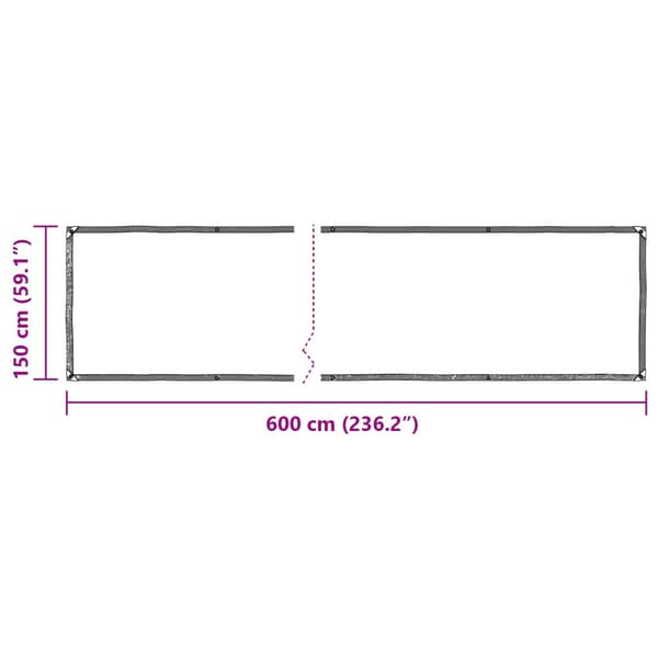 Tarp Transparent 6 x 1,5 m PE