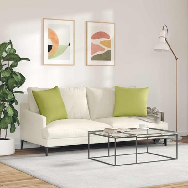 Sofakuddar 2 pcs Ljusgrön 50 x 50 cm tyg