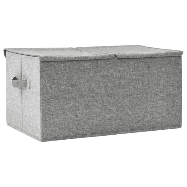 Förvaringslåda tyg 50x30x25 cm grå