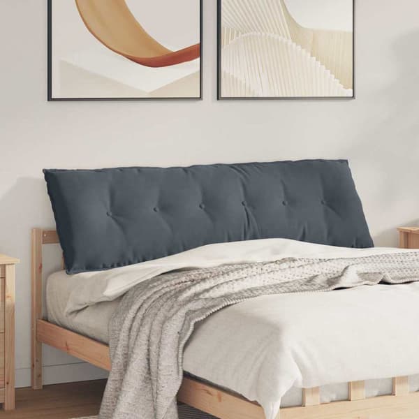 Ryggkudde Mörkgrå 160 x 50 cm Kordread tyg