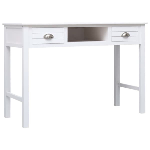 Skrivbord vit 110x45x76 cm trä