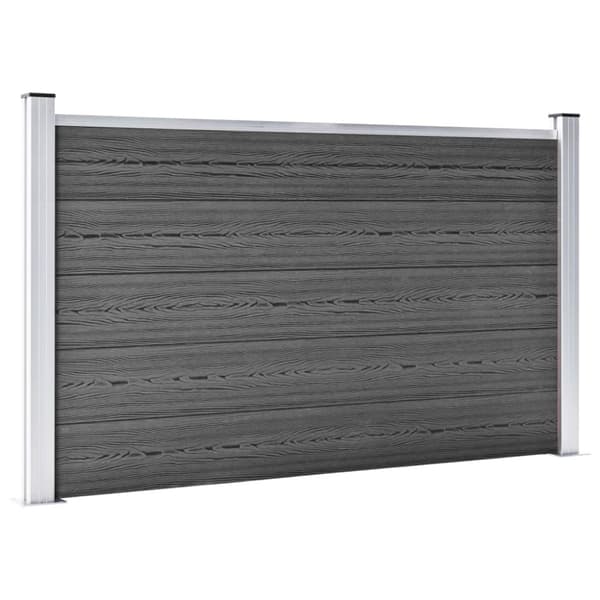 Staketpanel WPC 180x105 cm svart