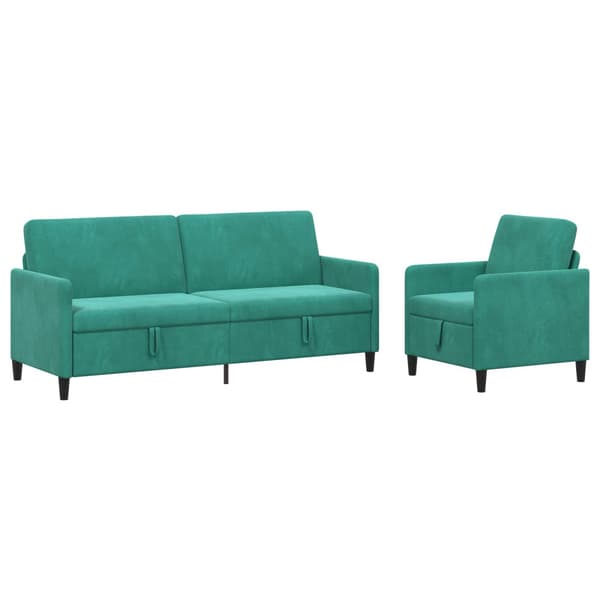 Soffgrupp med förvaring 2 st Turkos Polyester