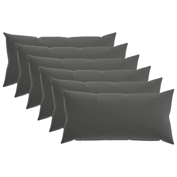 Kuddöverdrag 6 st HEERLEN Antracit 40 x 80 cm Polyester