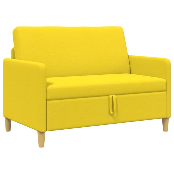 Soffa med förvaring Ljusgul 122 x 78 x 87 cm Polyester