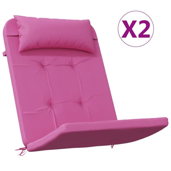 Solstolsdynor 2 st rosa oxfordtyg