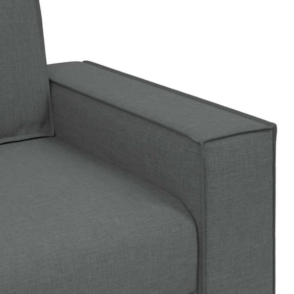 3-sitssoffa mörkgrå 220x78x84 cm tyg