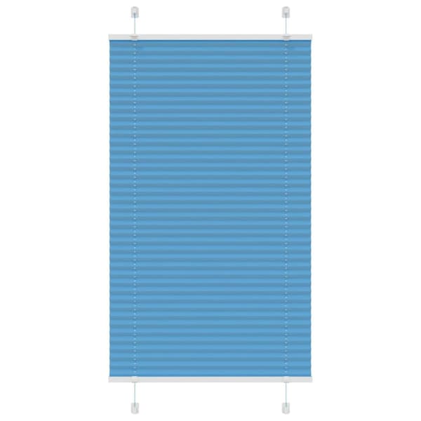 Plisserad persienn blå 80x100 cm tyg bredd 79,4 cm polyester