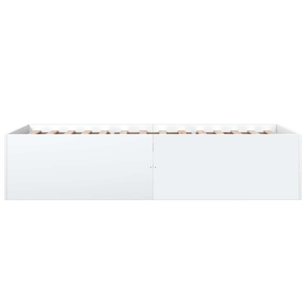 Golvsängsram Vit 80 x 200 cm Konstruerat trä