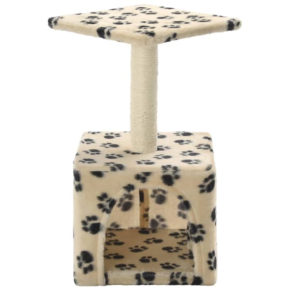 Klösträd med sisalpelare 55 cm tassavtryck beige