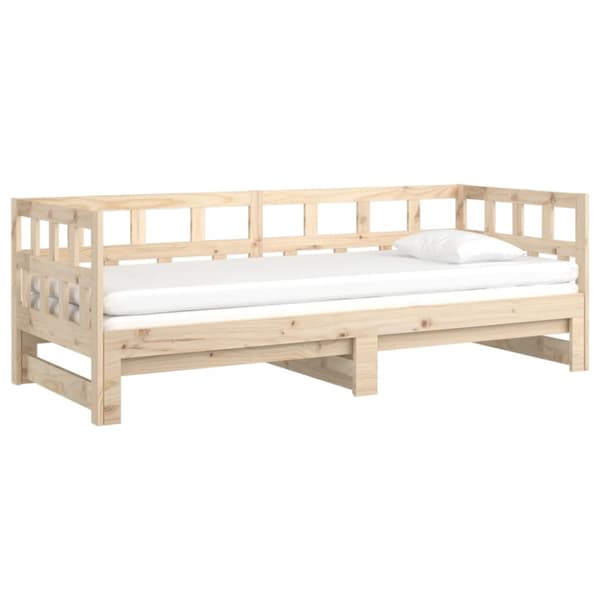 Bäddsoffa massiv furu 2x(90x200) cm