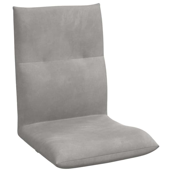 Golvstol Ljusgrå 46 x 50 x 61 cm Sammet
