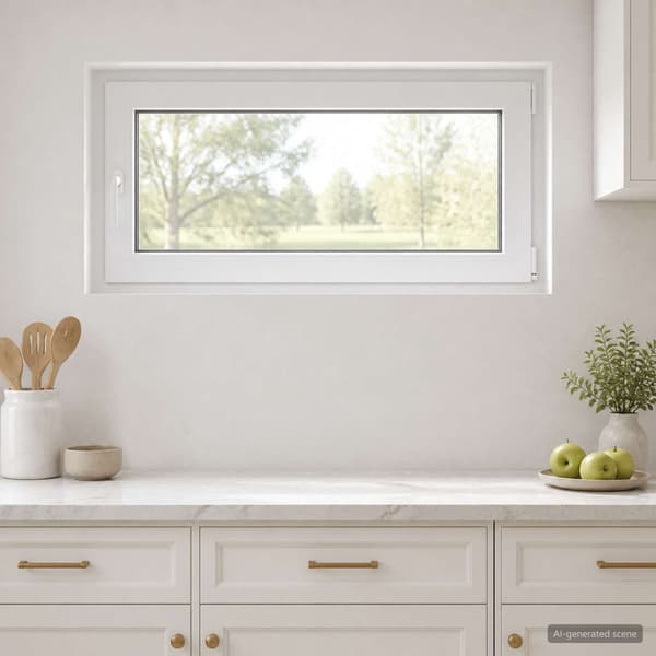 Källarfönster RISOR 120 x 50 cm PVC och glas