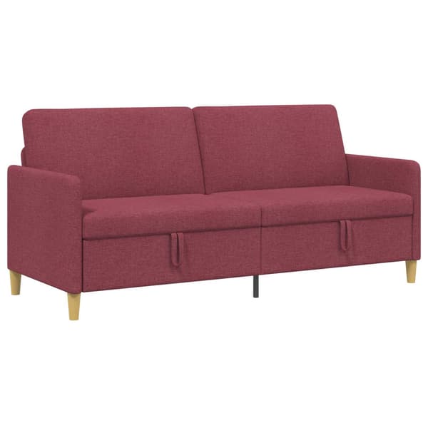 Soffa med förvaring Vinröd 192 x 78 x 87 cm Polyester