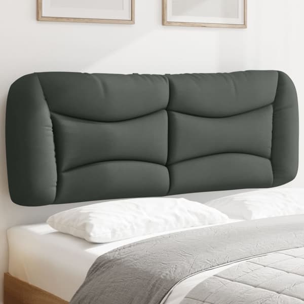 Headboard Cushion "Hvar" Dark Grey 140 cm Fabric