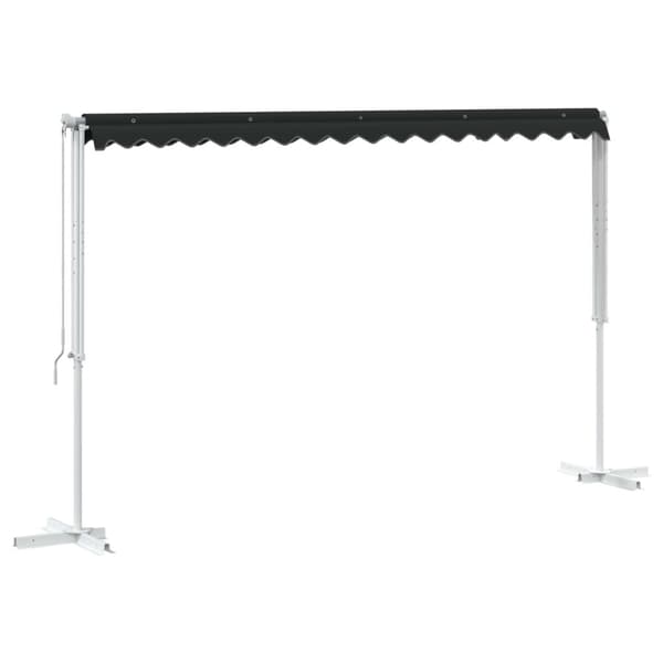 Fristående markis Antracit 4 × 3 m Polyester