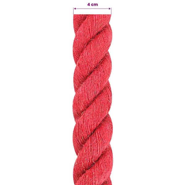 Juterep Röd 100% Tossa jute