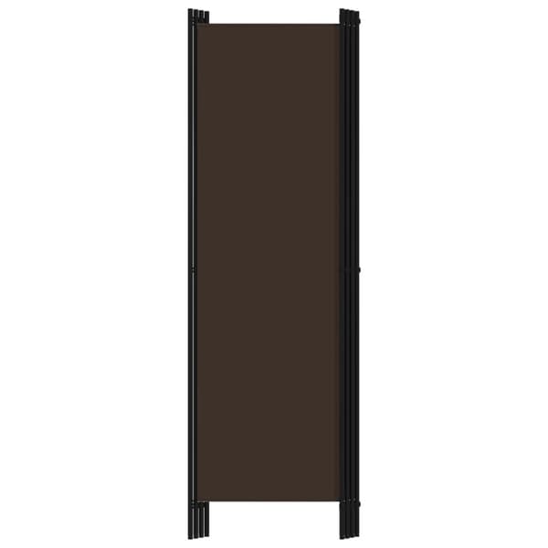 Rumsavdelare 4 paneler brun 200x180 cm