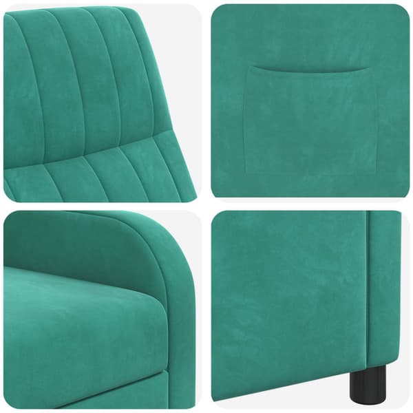 Recliner Turkos Sammet (V)