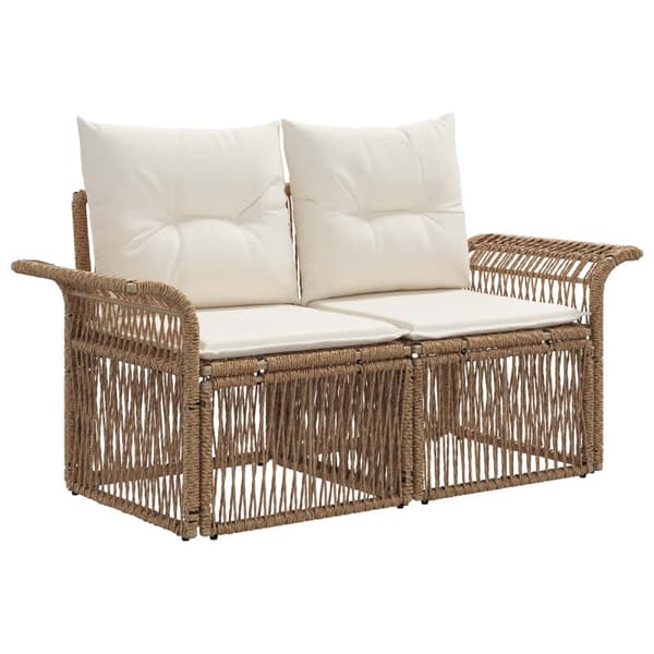 Trädgårdsoffset 8 st Beige konstrotting