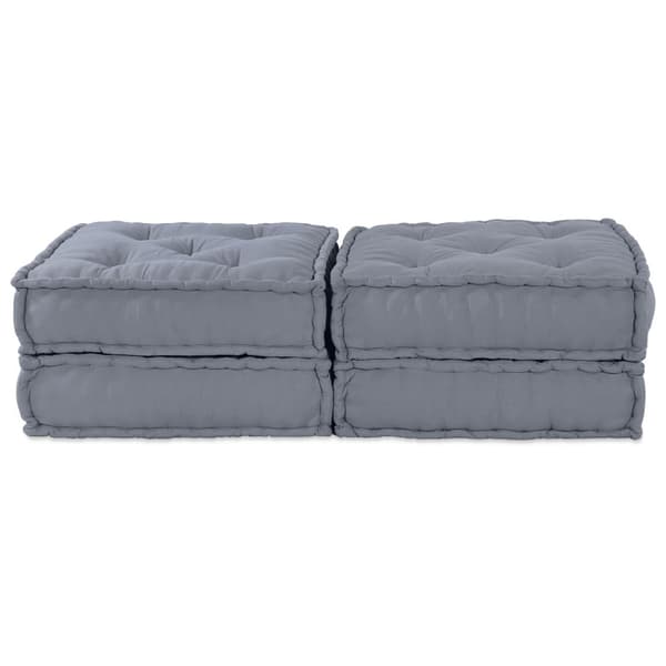 Modulsofa enhet 2 pcs Grå 140 x 70 x 36 cm Tyg