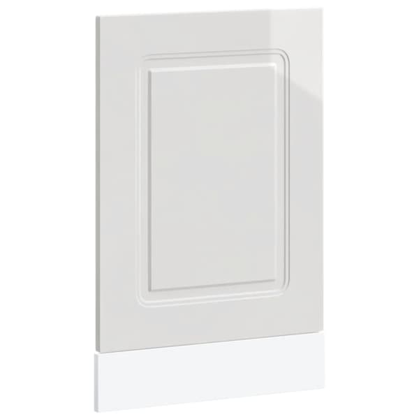 Diskmaskinspanel högglans vit 45x1,5x57 cm konstruerat trä