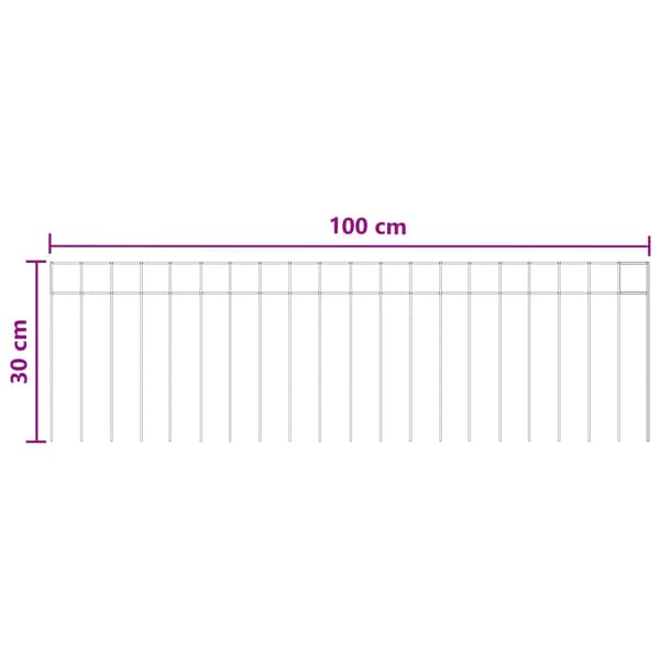 Trädgårdsstängselpanel 48 pcs Galvaniserat stål Silver