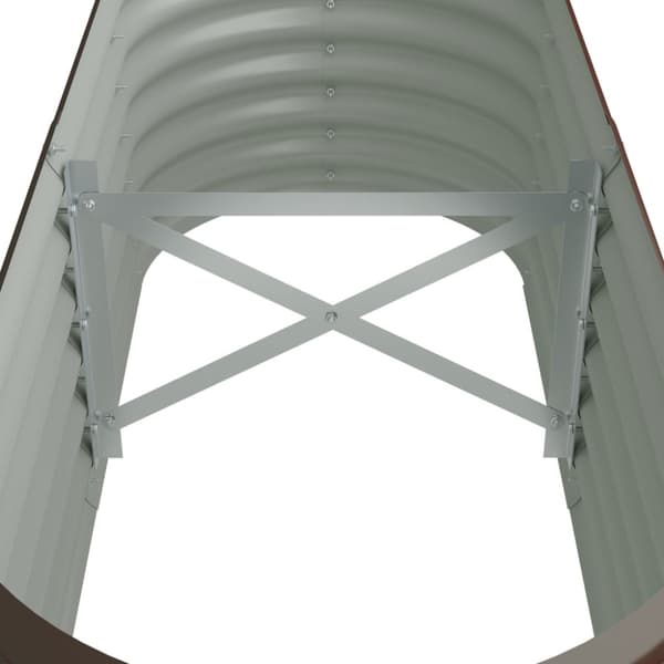 Odlingslåda galvaniserat stål 114x40x36 cm brun