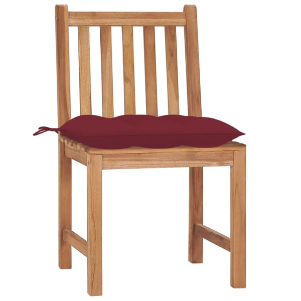 Trädgårdsstolar 8 st med dynor massiv teak