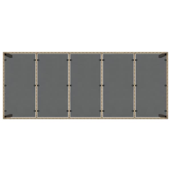 Trädgårdsmöbelset 11 pcs Beige konstrotting
