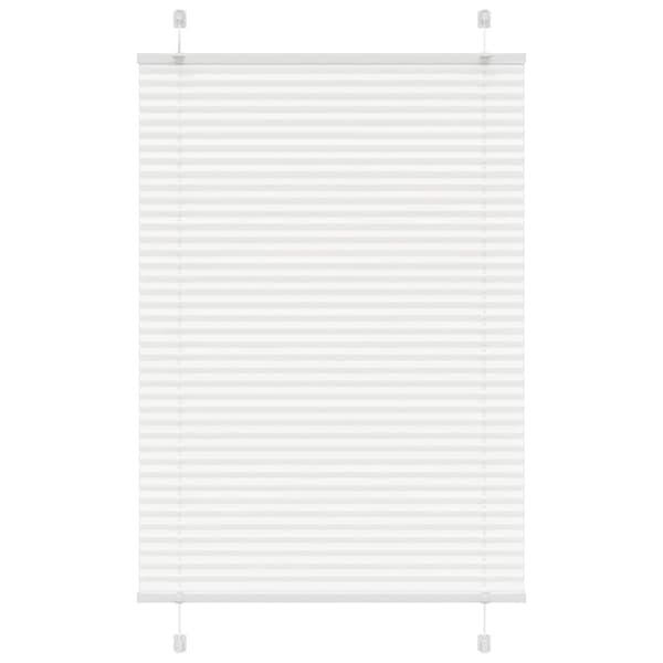 Plisserad persienn vit 100x100 cm tyg bredd 99,4 cm polyester