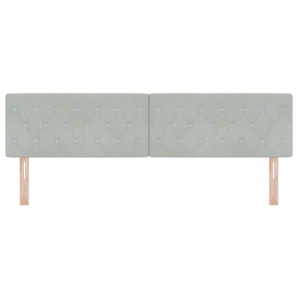 Huvudgavel Ljusgrå 180 cm Sammet